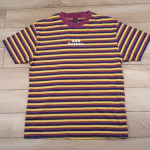 OFWGKTA Odd Future Purple Striped Embroidered Mens‎ Medium Shirt